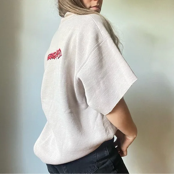 Vintage Life Fitness 80s Era Short Sleeved Crewneck Sweater - Picture 9 of 10